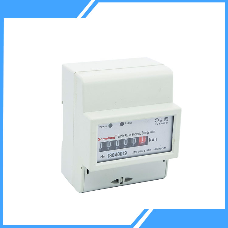 Single Phase Two Wire Din Rail Kwh Meter Box